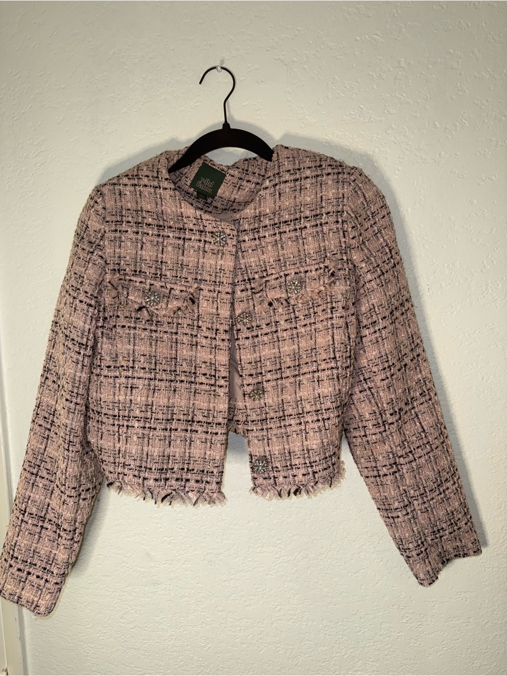 wild fable Pink Tweed Cropped Blazer